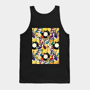 Let’s party yellow background Tank Top